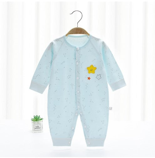Baby Onesie Fall New Bottoming Underwear Cotton Long-Sleeved Men's And Women's Baby Romper Romper Newborn Clothes
