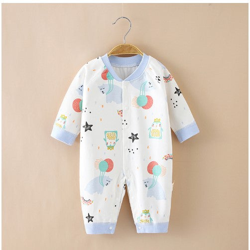 Baby Onesie Fall New Bottoming Underwear Cotton Long-Sleeved Men's And Women's Baby Romper Romper Newborn Clothes