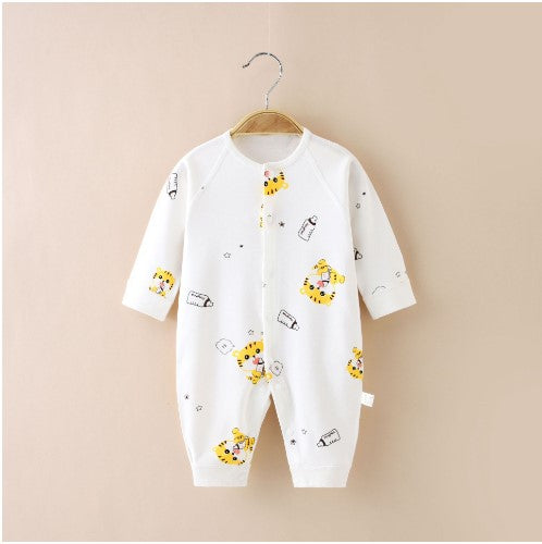 Baby Onesie Fall New Bottoming Underwear Cotton Long-Sleeved Men's And Women's Baby Romper Romper Newborn Clothes