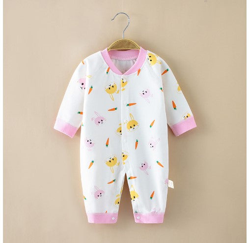 Baby Onesie Fall New Bottoming Underwear Cotton Long-Sleeved Men's And Women's Baby Romper Romper Newborn Clothes
