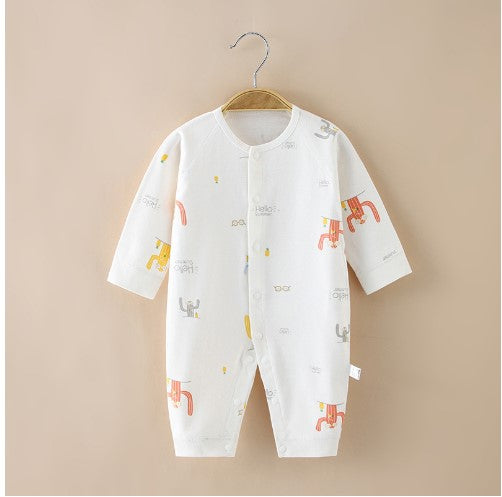 Baby Onesie Fall New Bottoming Underwear Cotton Long-Sleeved Men's And Women's Baby Romper Romper Newborn Clothes