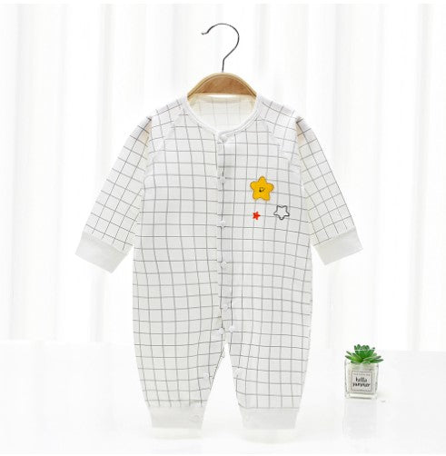 Baby Onesie Fall New Bottoming Underwear Cotton Long-Sleeved Men's And Women's Baby Romper Romper Newborn Clothes