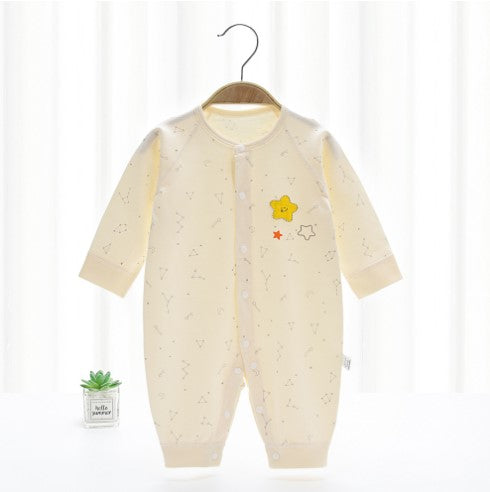Baby Onesie Fall New Bottoming Underwear Cotton Long-Sleeved Men's And Women's Baby Romper Romper Newborn Clothes