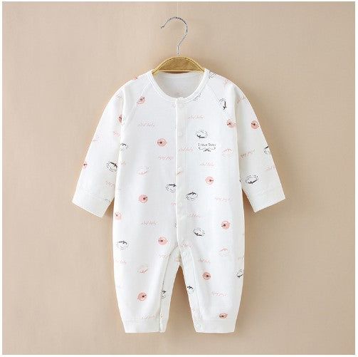 Baby Onesie Fall New Bottoming Underwear Cotton Long-Sleeved Men's And Women's Baby Romper Romper Newborn Clothes