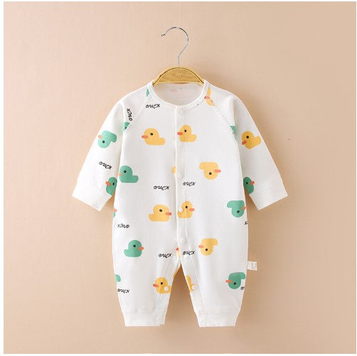 Baby Onesie Fall New Bottoming Underwear Cotton Long-Sleeved Men's And Women's Baby Romper Romper Newborn Clothes