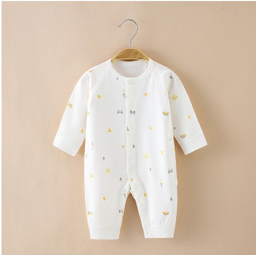 Baby Onesie Fall New Bottoming Underwear Cotton Long-Sleeved Men's And Women's Baby Romper Romper Newborn Clothes