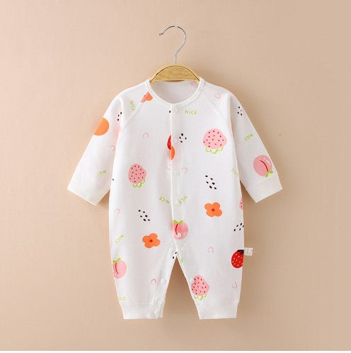 Baby Onesie Fall New Bottoming Underwear Cotton Long-Sleeved Men's And Women's Baby Romper Romper Newborn Clothes