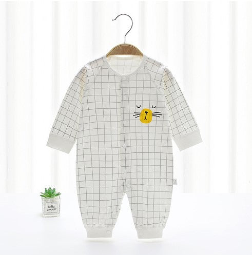 Baby Onesie Fall New Bottoming Underwear Cotton Long-Sleeved Men's And Women's Baby Romper Romper Newborn Clothes