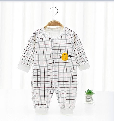 Baby Onesie Fall New Bottoming Underwear Cotton Long-Sleeved Men's And Women's Baby Romper Romper Newborn Clothes