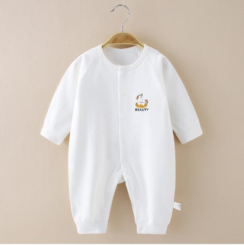 Baby Onesie Fall New Bottoming Underwear Cotton Long-Sleeved Men's And Women's Baby Romper Romper Newborn Clothes