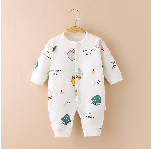 Baby Onesie Fall New Bottoming Underwear Cotton Long-Sleeved Men's And Women's Baby Romper Romper Newborn Clothes