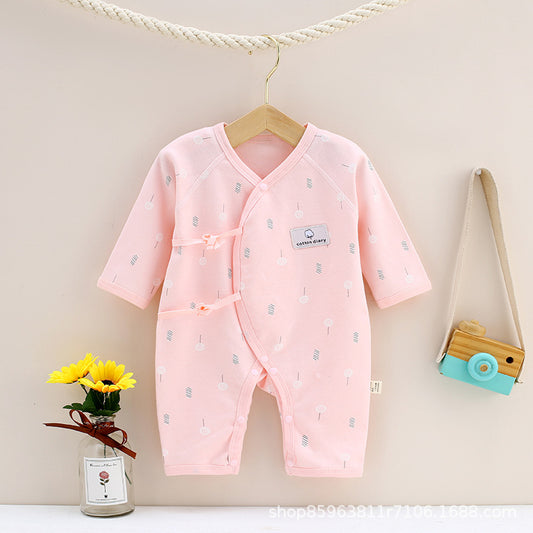 Baby onesie spring and autumn boneless cotton class A baby spring crawl clothes newborn clothes clothes rompers