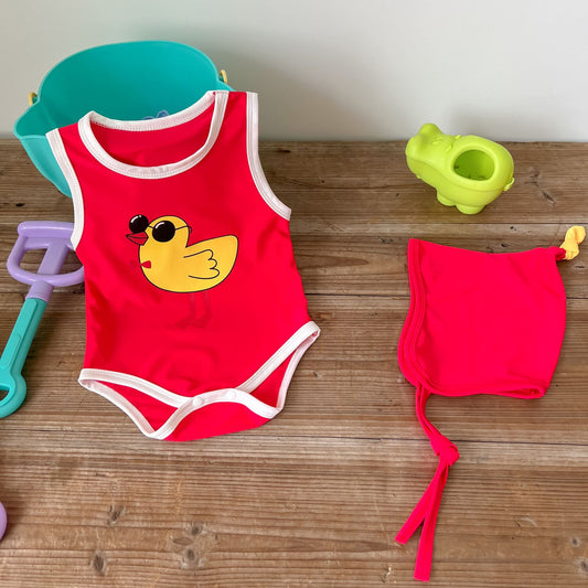 0-3 Years Old Baby Swimsuit Cute Duckling Baby Vacation Hot Spring One-Piece Vest Swimsuit Boy Swimsuit