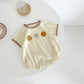 0-3 Years Old Baby Short-Sleeved Romper Summer Cool Cotton Wrap Dress Cute Print Round Neck Baby Romper
