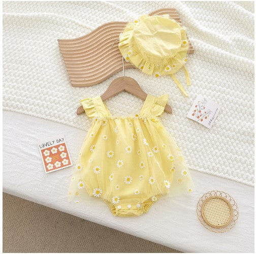 Net Red Baby Wrap Clothes Summer Thin Section Girl Baby Princess Skirt Romper Cute Newborn Baby Summer Clothes