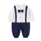 Baby Onesie Male Spring And Autumn Newborn Baby Long-Sleeved Romper Romper Baby Clothes Gentleman Strap