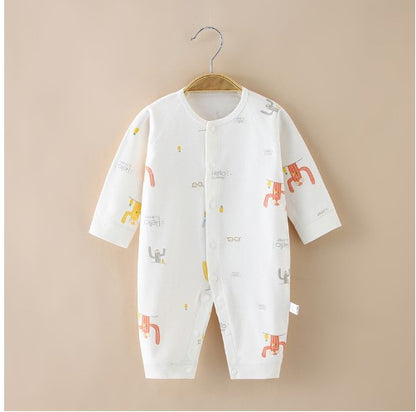Baby Onesie Fall New Bottoming Underwear Cotton Long-Sleeved Men's And Women's Baby Romper Romper Newborn Clothes